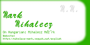 mark mihalecz business card